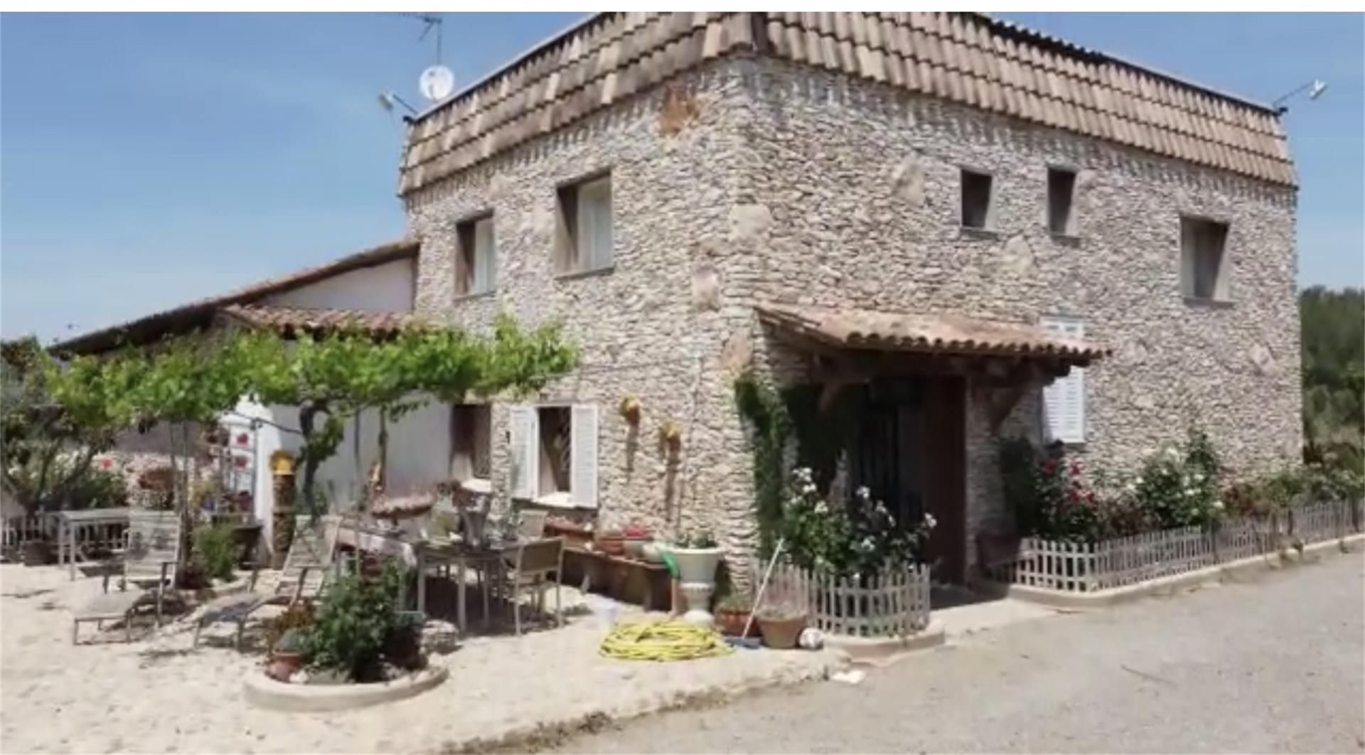 Exterior view of Country house for sale in El Pla de Santa Maria  with Air Conditioner, Terrace and Swimming Pool