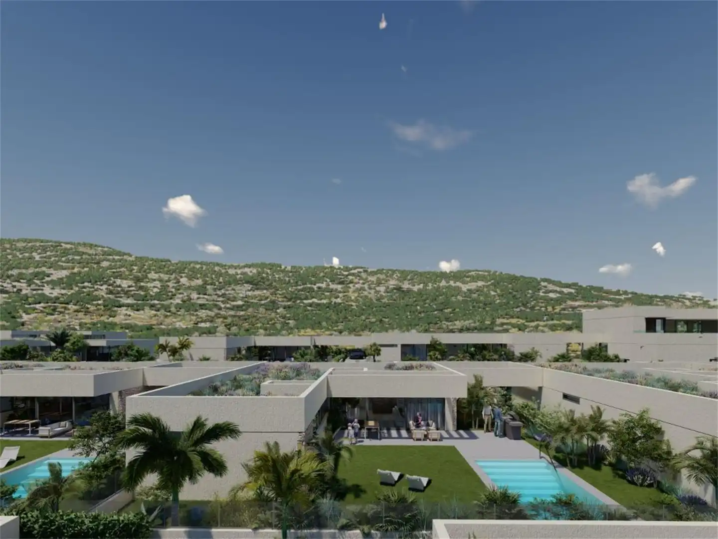 Houses for sale in Calle Vial 1 Mosa Trajectum, Baños y Mendigo Garden of Houses for sale in Murcia Capital with Air Conditioner, Terrace and Swimming Pool