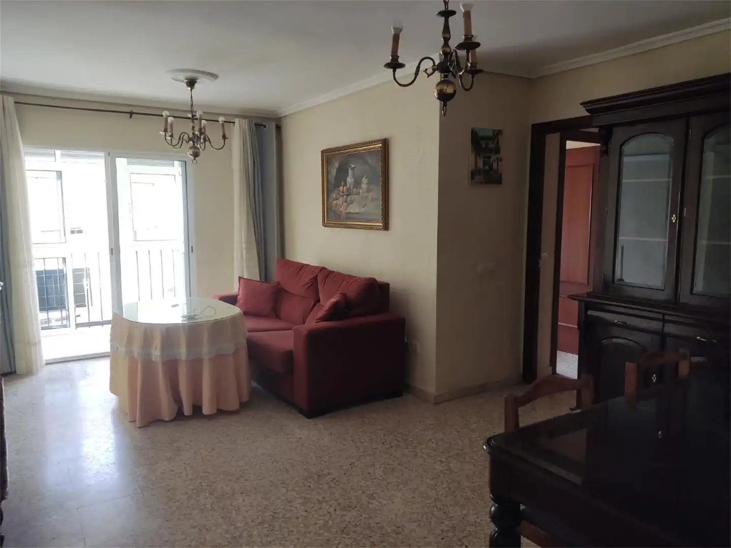Wohnung zum Verkauf in Calle José María Pemán, La Paz Wohnzimmer von Wohnung zum Verkauf in Alcalá de Guadaira mit Klimaanlage, Terrasse und Balkon