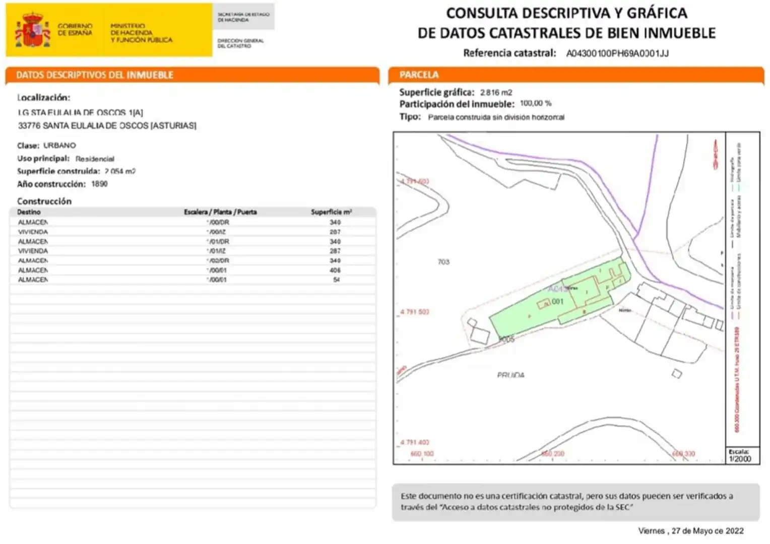 Houses for sale in Santa Eulalia de Oscos  with Private garden, Terrace and Storage room
