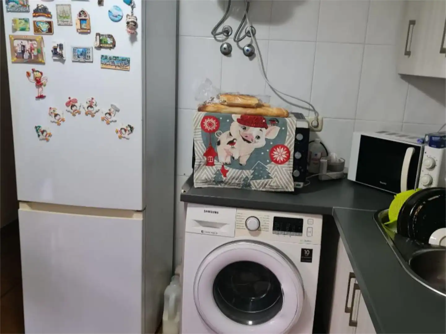 Küche von Wohnung zum Verkauf in Balanegra mit Klimaanlage, Privatgarten und Terrasse