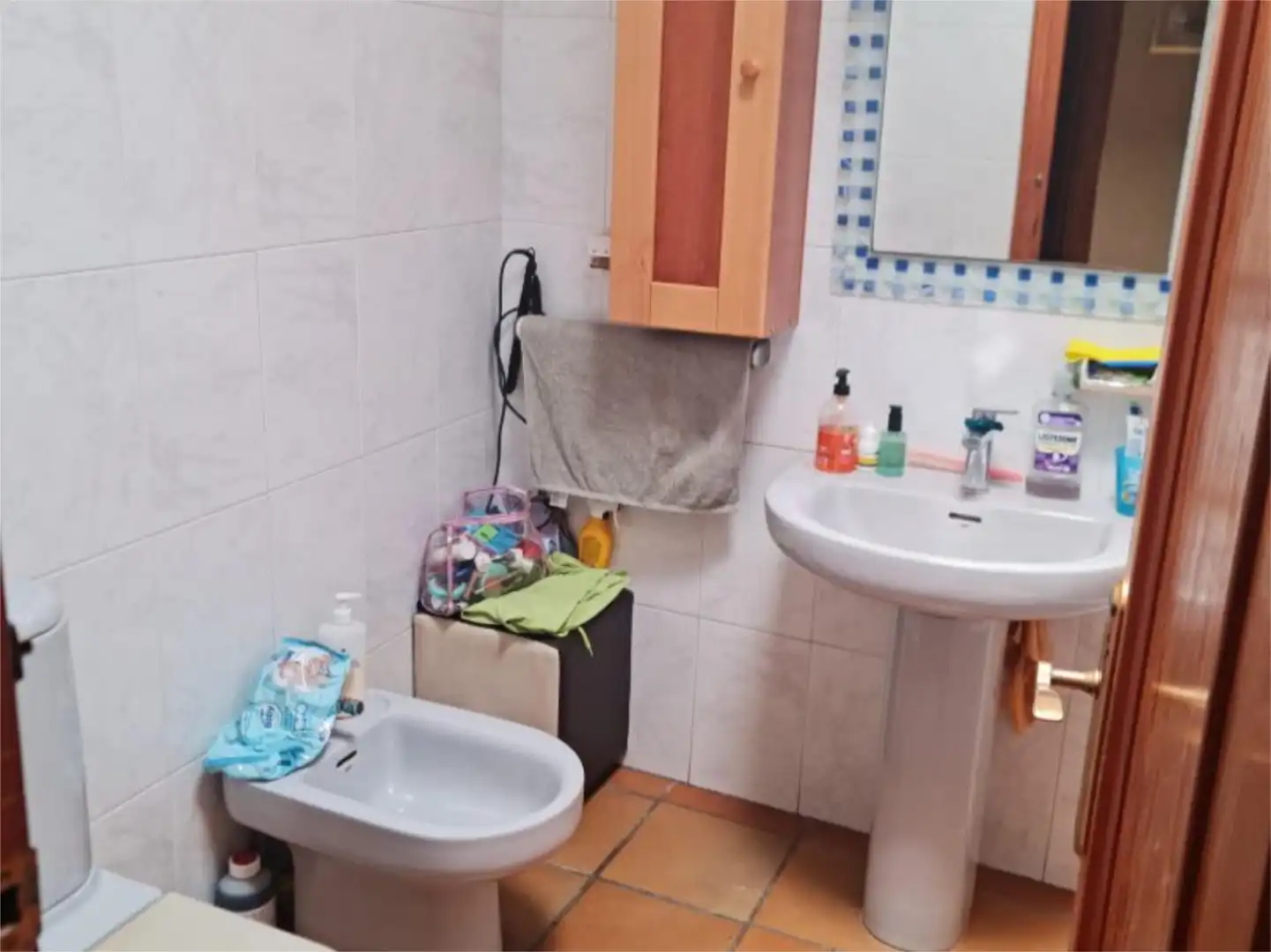 Badezimmer von Wohnung zum Verkauf in Balanegra mit Klimaanlage, Privatgarten und Terrasse