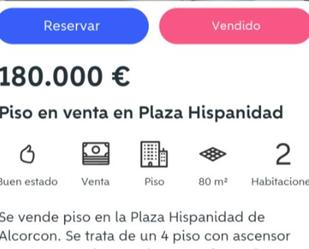 Flat for sale in Plaza la Hispanidad, Casco Antiguo Parking of Flat for sale in Alcorcón with Balcony