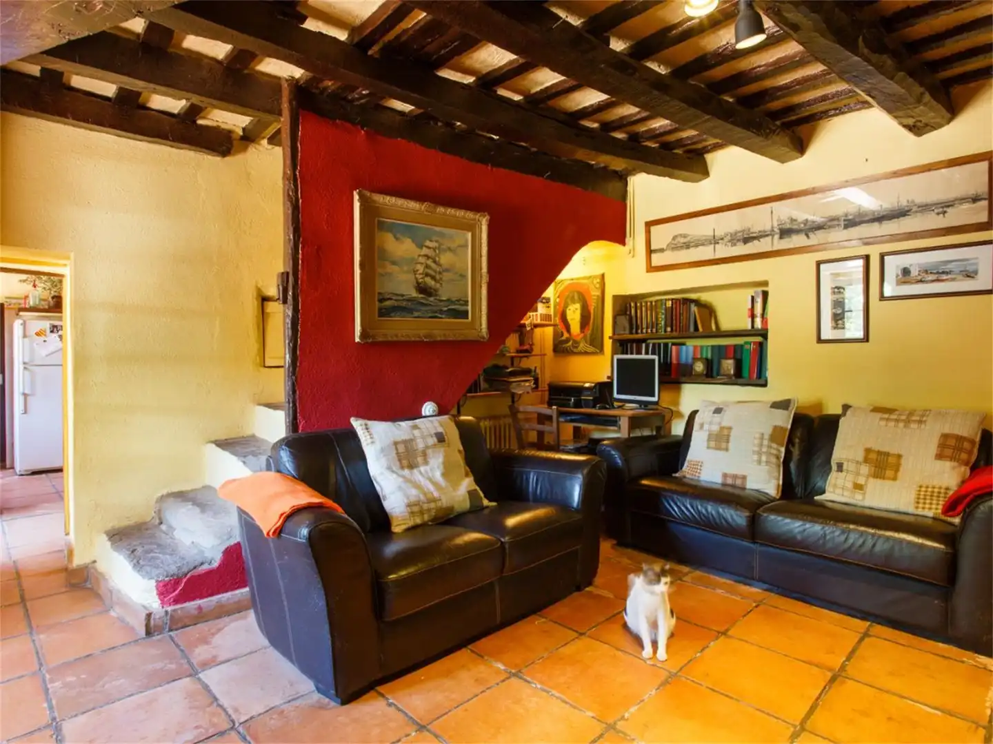 Sala de estar de Finca rústica en venta en Bigues i Riells del Fai