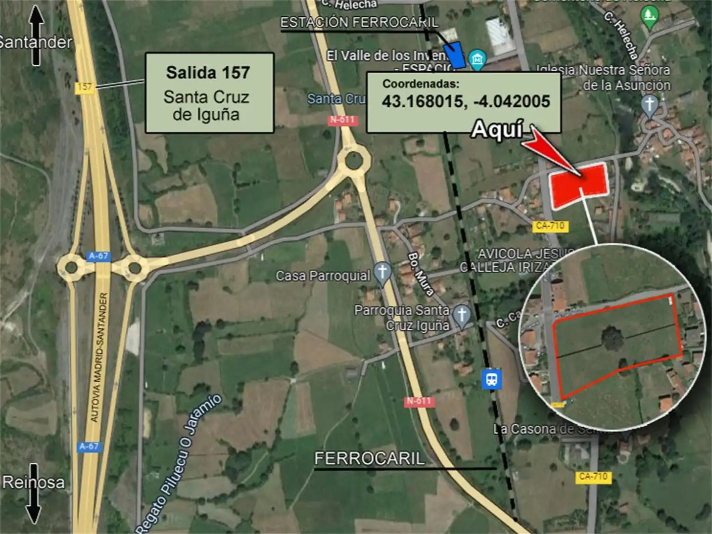Terreno en venta en Barrio Santa Cruz, Molledo Terreno en venta en Molledo