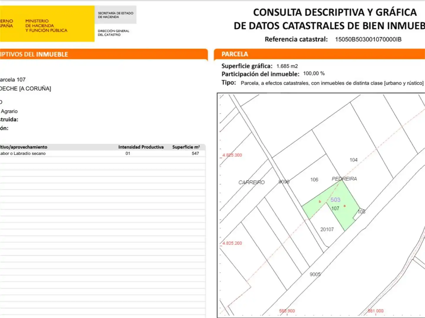 Constructible Land for sale in Mil de Abaixo, Moeche Constructible Land for sale in Moeche