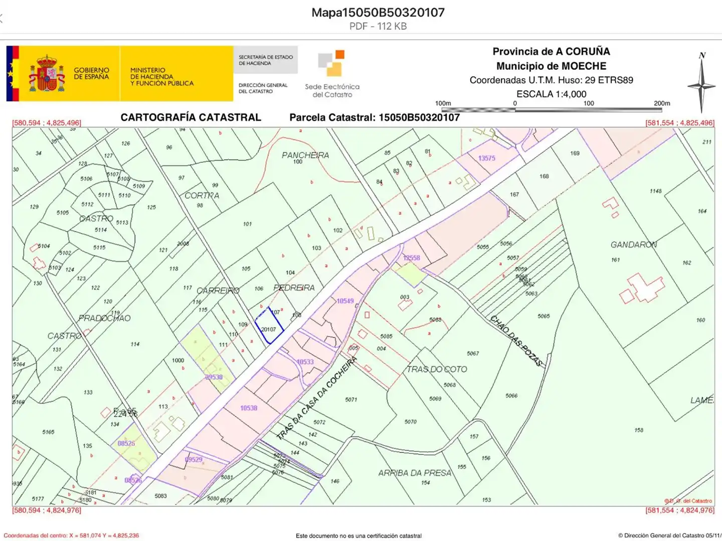 Constructible Land for sale in Mil de Abaixo, Moeche Constructible Land for sale in Moeche