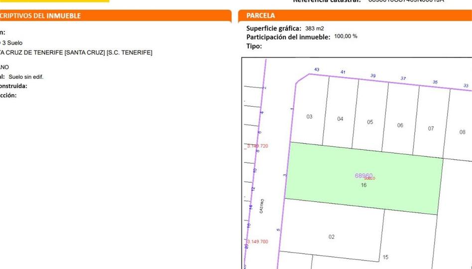 Photo 1 of Land for sale in Calle Castro, Duggi - Rambla - Los Hoteles, Santa Cruz de Tenerife