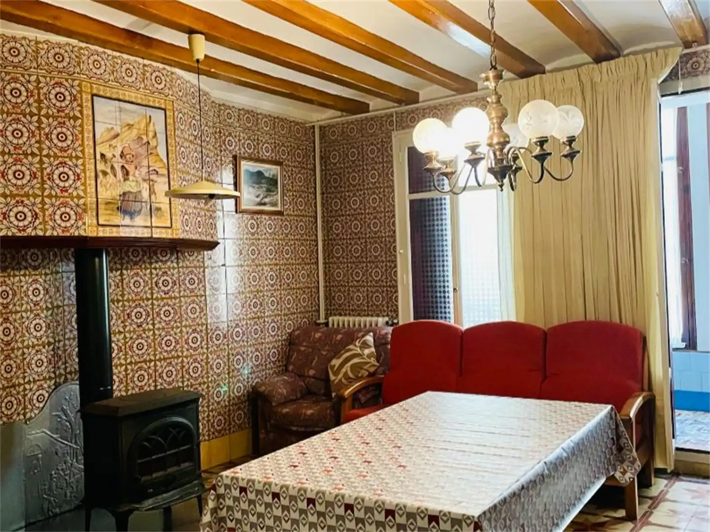 Sala d'estar de Casa adosada en venda en Villafranca del Cid / Vilafranca amb Terrassa i Balcó