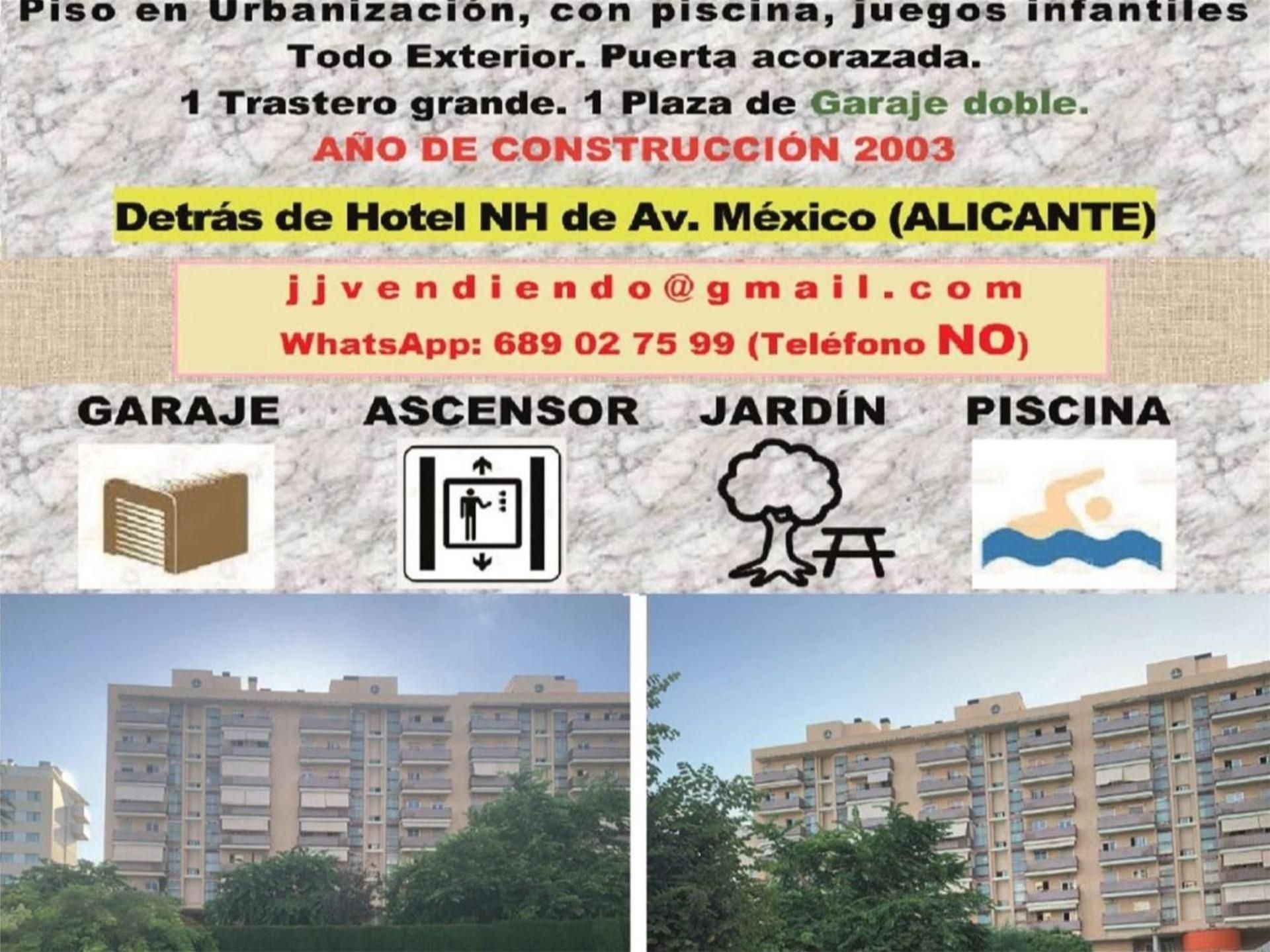 Jardín de Piso en venta en Alicante / Alacant con Trastero, Piscina y Parking comunitario