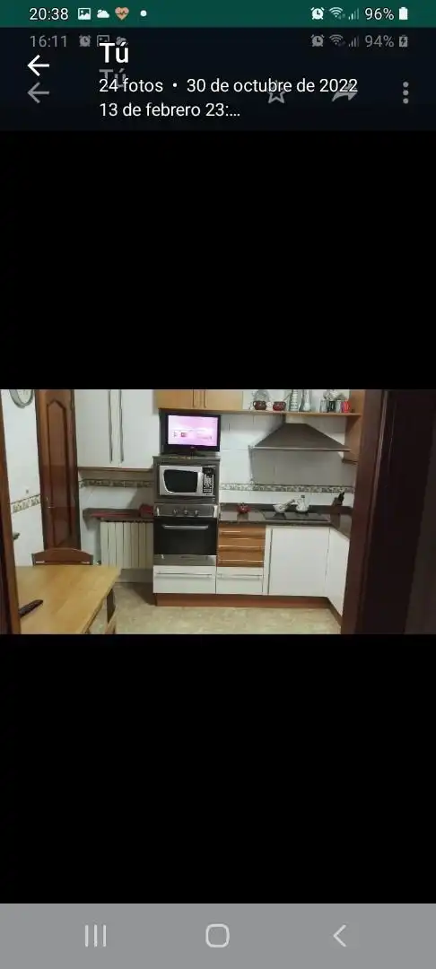 Wohnung zum Verkauf in Calle Cervantes, 10, Valverde de la Virgen Küche von Wohnung zum Verkauf in Valverde de la Virgen mit Heizung, Parkett und Terrasse