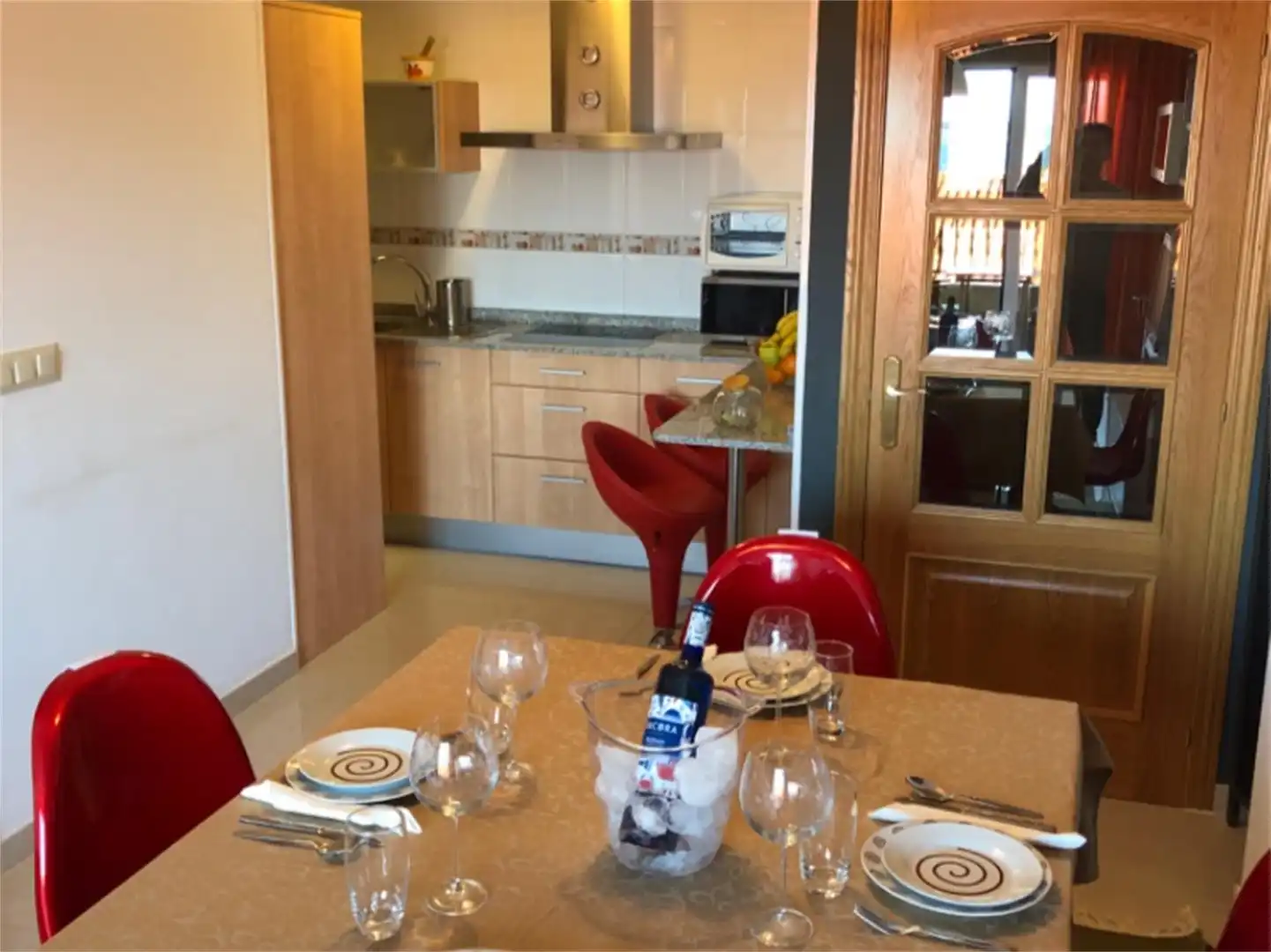 Cocina de Piso en venta en Sanxenxo con Calefacción, Parquet y Terraza