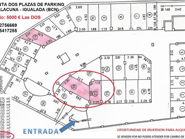 Garaje en Venta en Carrer de la Llacuna en Ponent - Set Camins