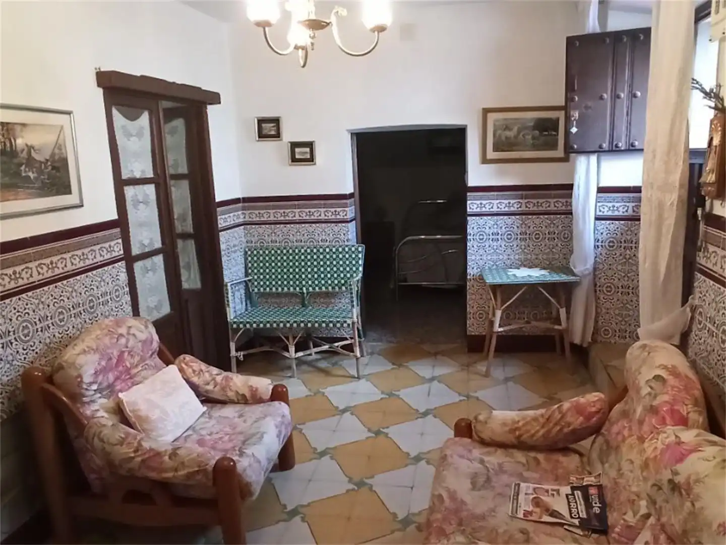 Sala de estar de Casa adosada en venta en Almoharín con Amueblado y Balcón