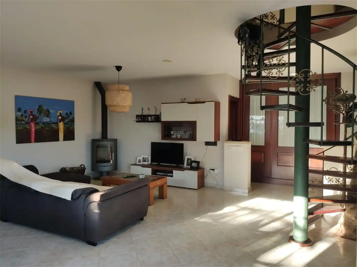 Living room of Houses for sale in Vilanova de Arousa  with Heating, Private garden and Parquet flooring