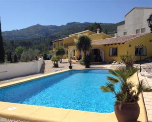 Exterior view of Country house for sale in Castell de Castells  with Swimming Pool and Balcony