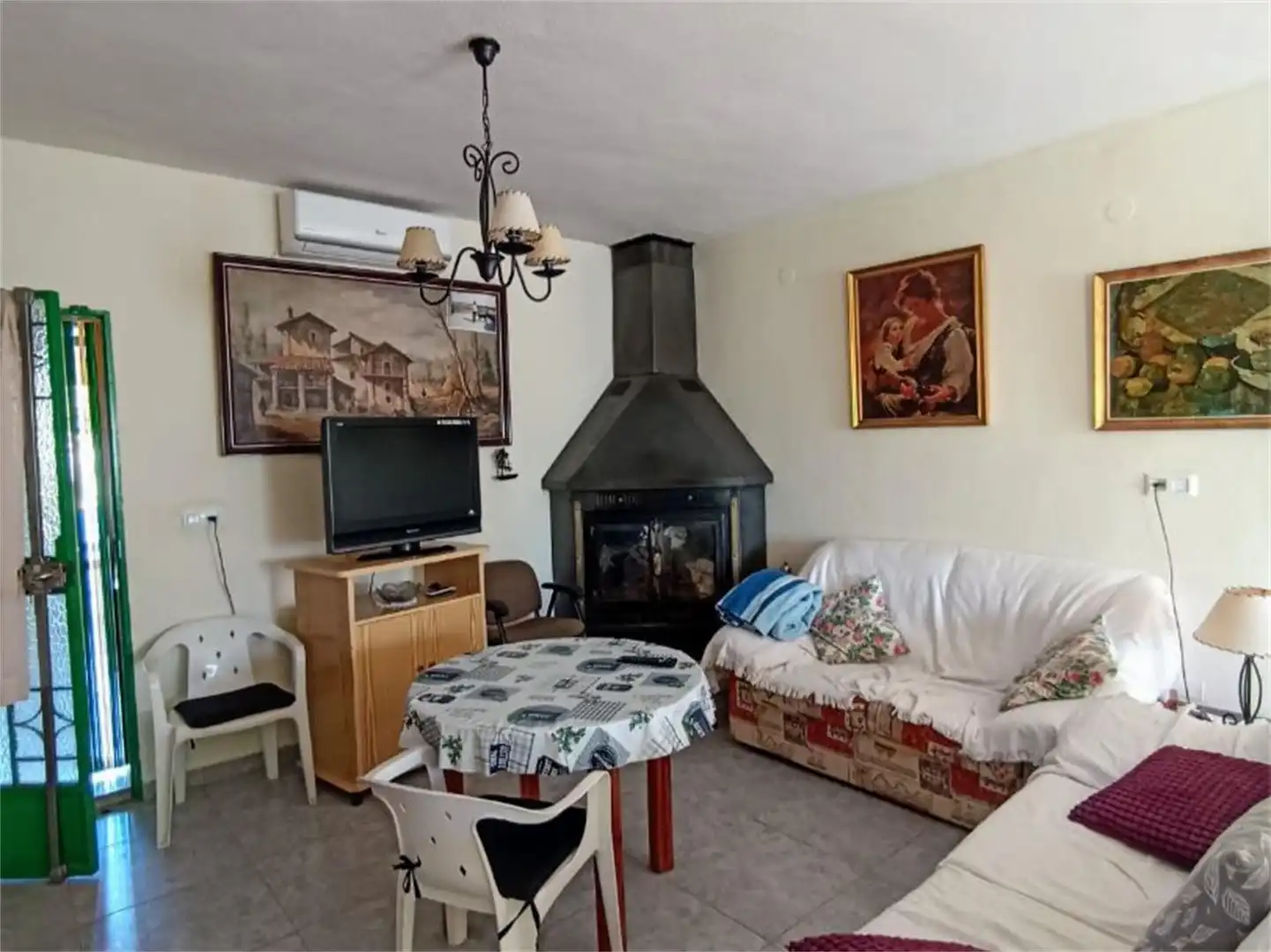 Living room of Country homes for sale in Murcia  with Air Conditioner, Private garden and Parquet flooring