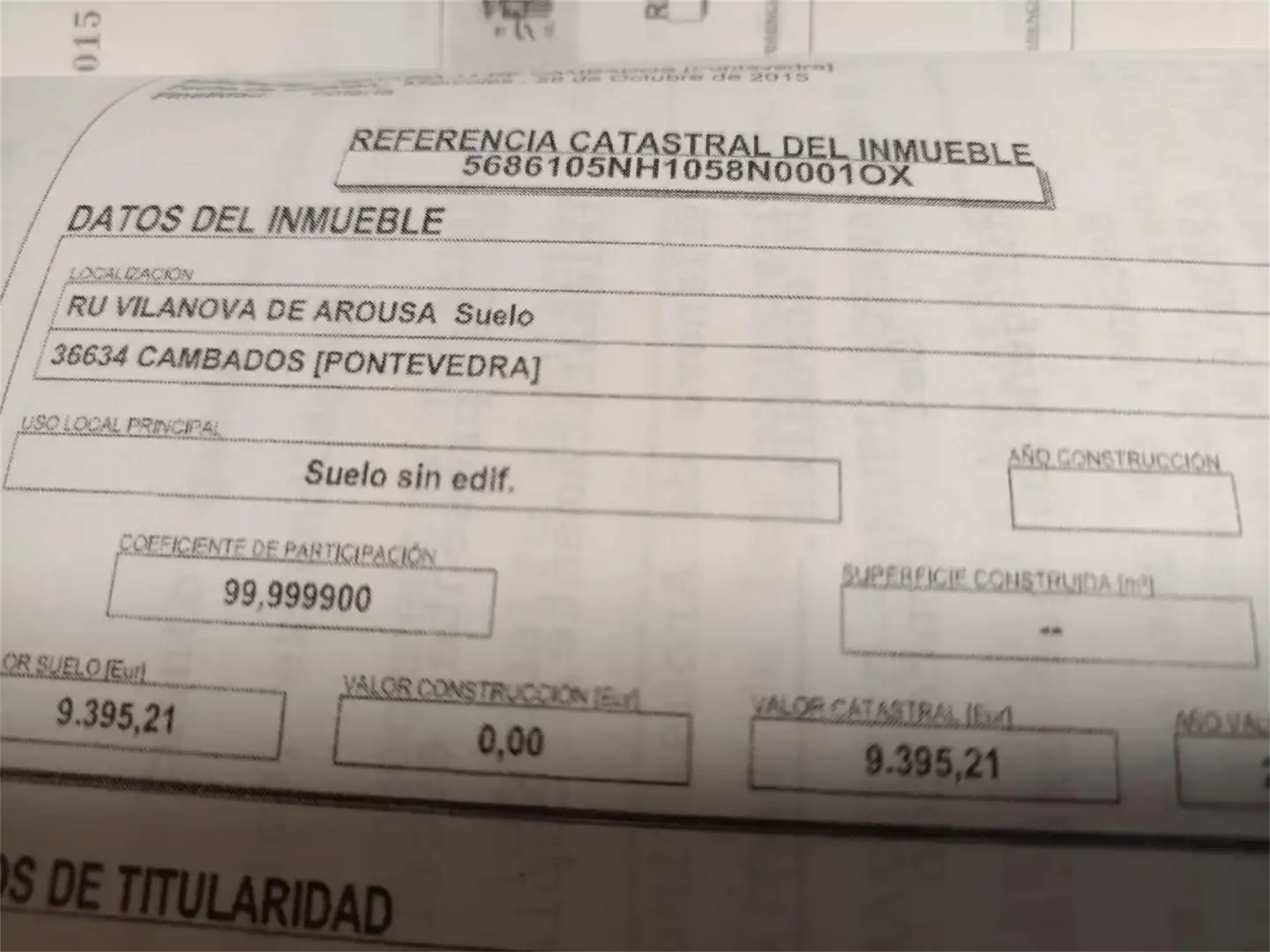 Constructible Land for sale in Cambados