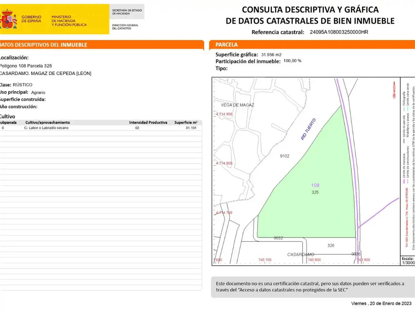 Land for sale in Magaz de Cepeda