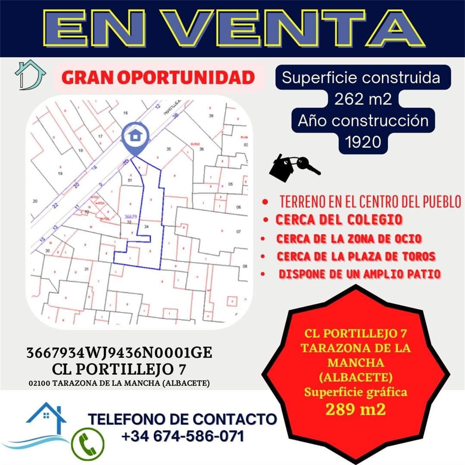 House or chalet for sale in Tarazona de la Mancha  with Private garden and Terrace