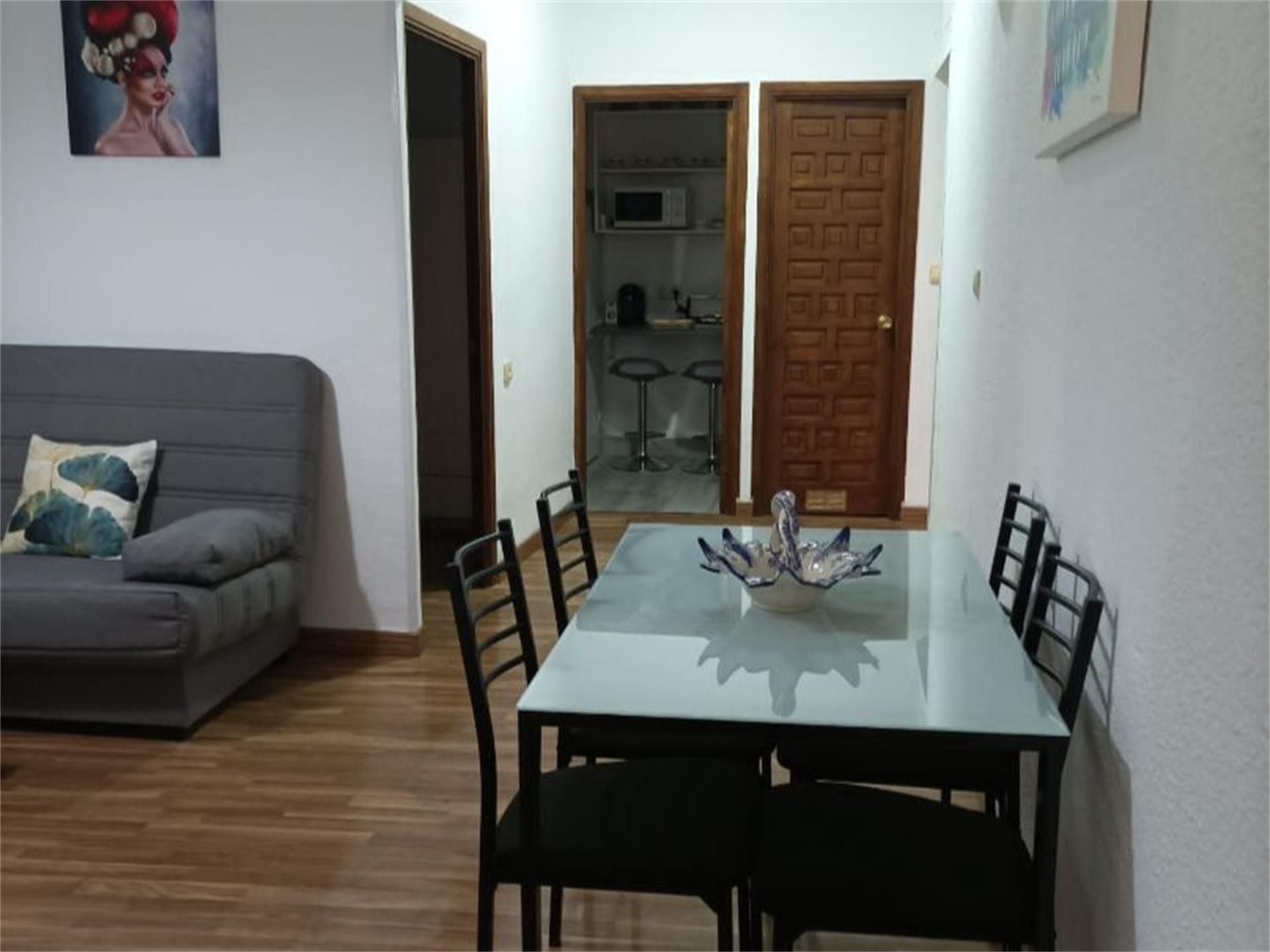 Dining room of Flat for sale in Úbeda  with Parquet flooring, Terrace and Furnished