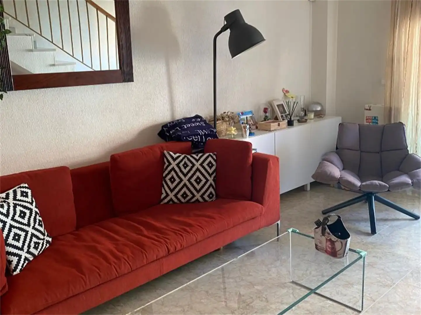 Wohnzimmer von Dachboden zum Verkauf in Guardamar del Segura mit Klimaanlage und Terrasse
