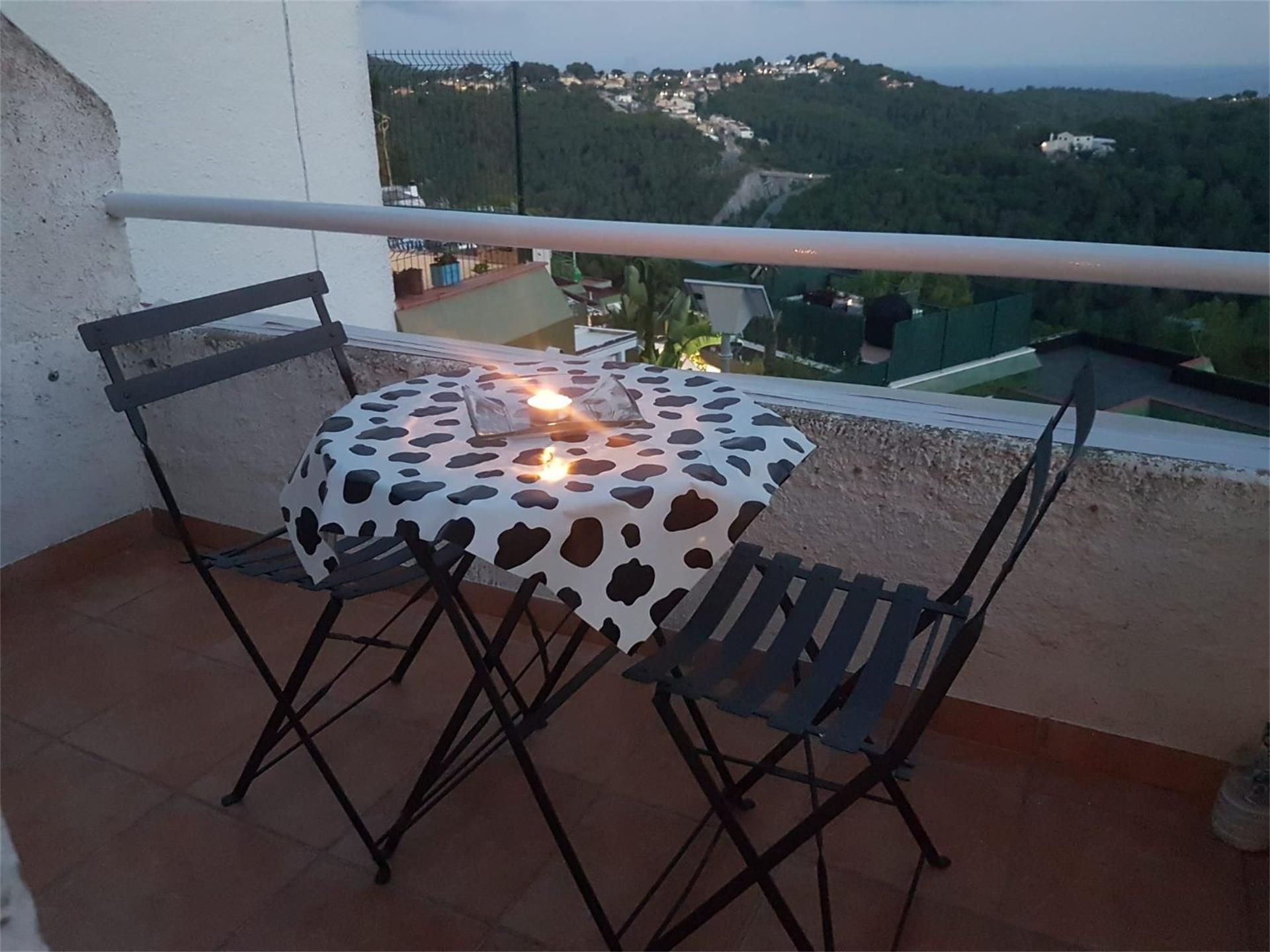 Terrasse von Wohnungen zum verkauf in Canyelles mit Klimaanlage, Heizung und Privatgarten