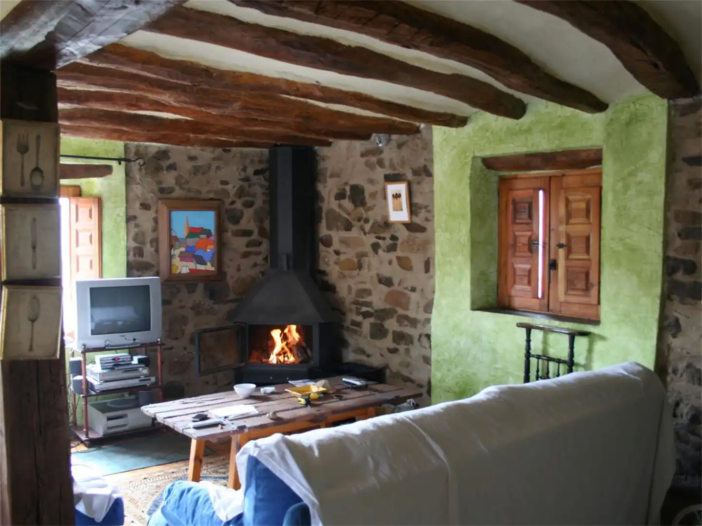Sala de estar de Finca rústica en venta en Robres del Castillo con Jardín privado, Trastero y Amueblado