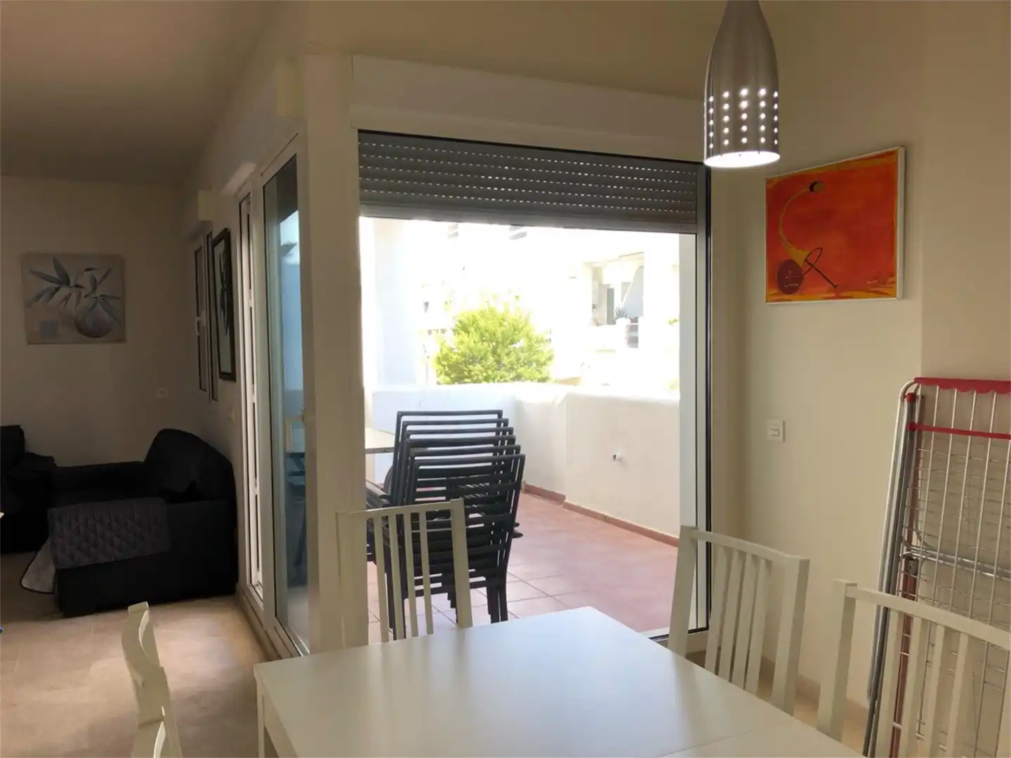 Comedor de Dúplex de alquiler en Estepona con Aire acondicionado, Calefacción y Jardín privado