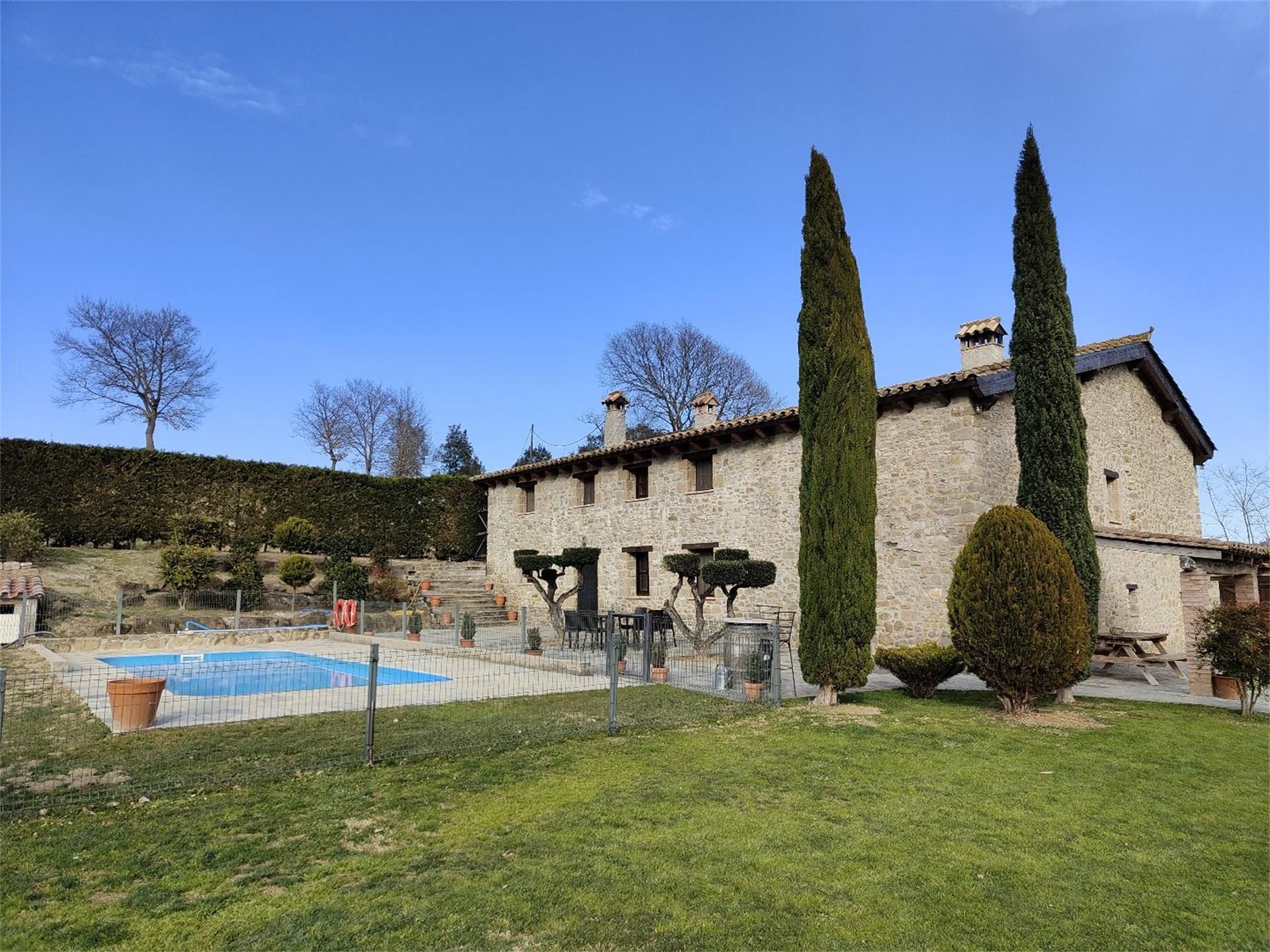 Exterior view of Flat for sale in Mieres (Girona)  with Heating, Private garden and Parquet flooring