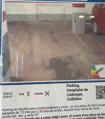 Garaje en Alquiler en Carrer Claret, 12 en La Torrassa