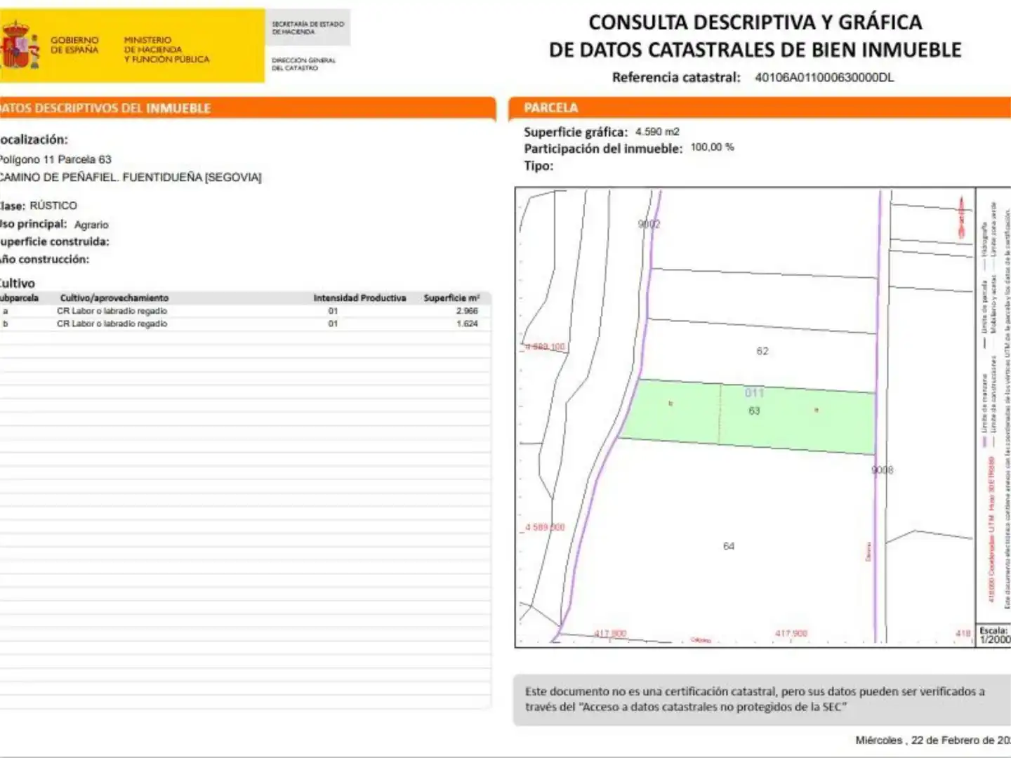 Terreno en venta en Calabazas de Fuentidueña Terreno en venta en Calabazas de Fuentidueña