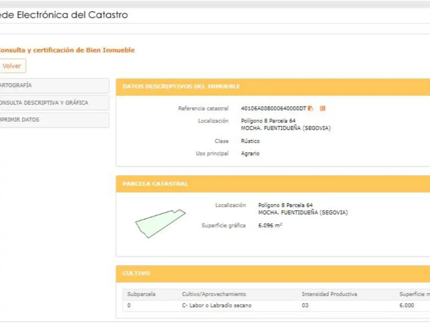 Terreno en venta en Calabazas de Fuentidueña Jardín de Terreno en venta en Calabazas de Fuentidueña