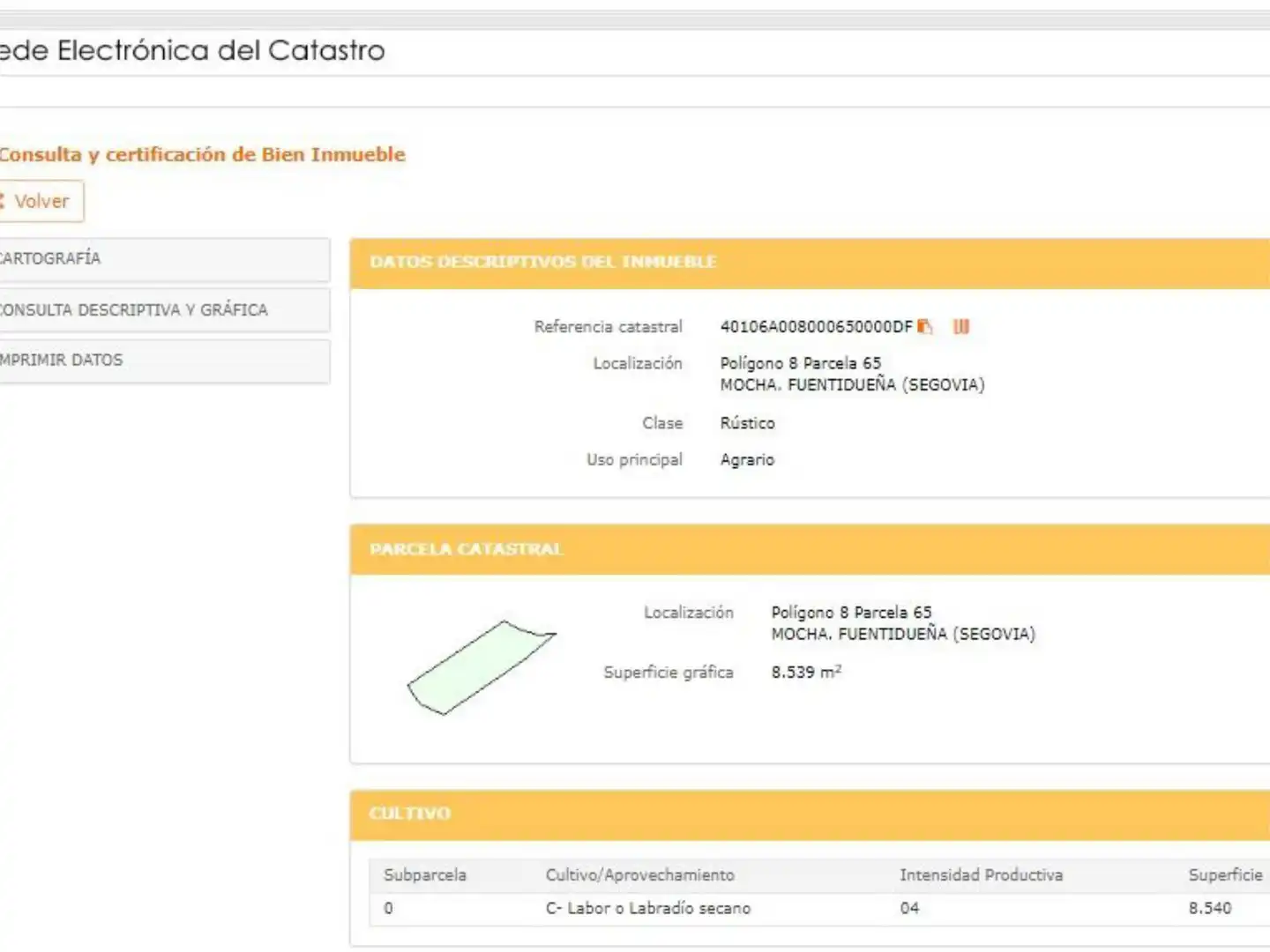 Terreno en venta en Calabazas de Fuentidueña Jardín de Terreno en venta en Calabazas de Fuentidueña