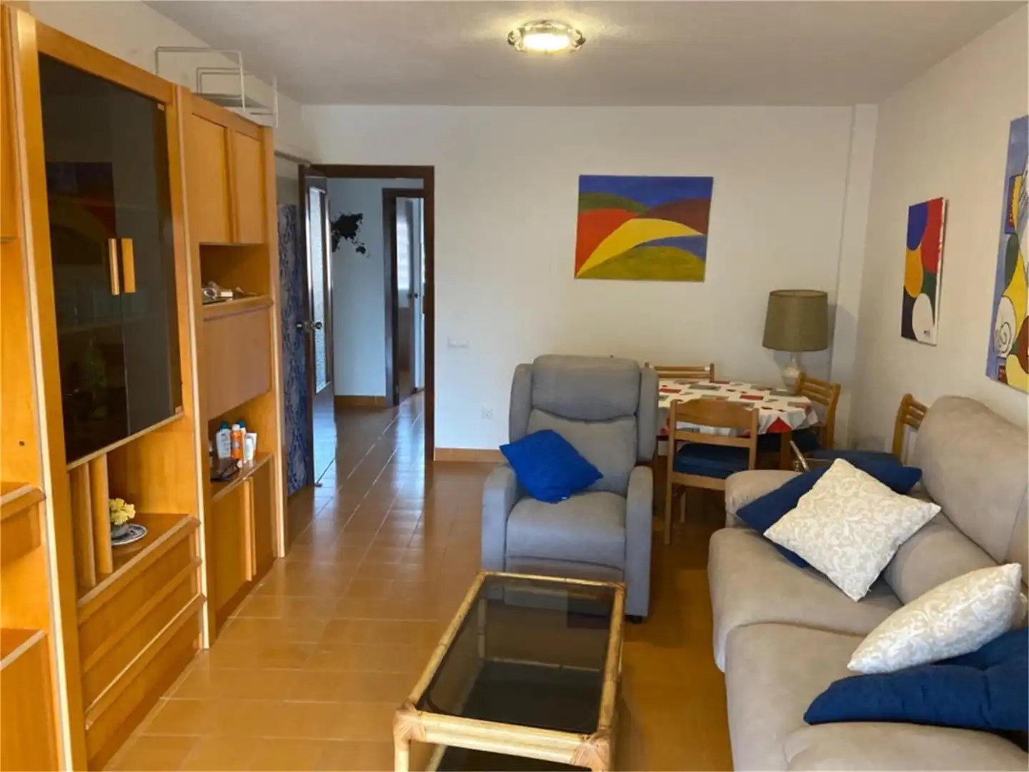 Apartamento de alquiler en Calle Gibraltar, 5, Puerto Sala de estar de Apartamento de alquiler en Calpe / Calp con Aire acondicionado, Calefacción y Terraza