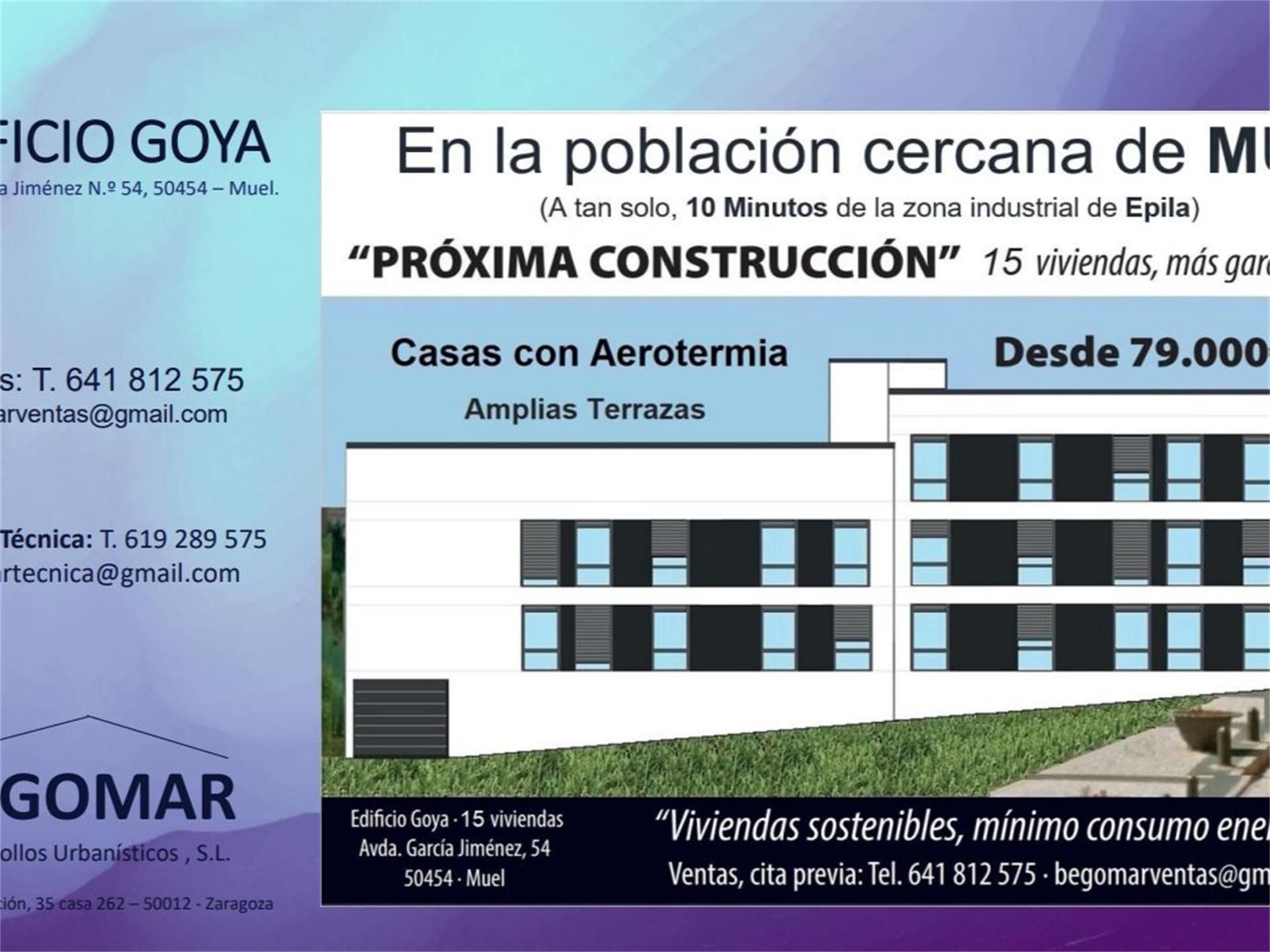 Exterior view of Flat for sale in Muel  with Air Conditioner, Heating and Parquet flooring