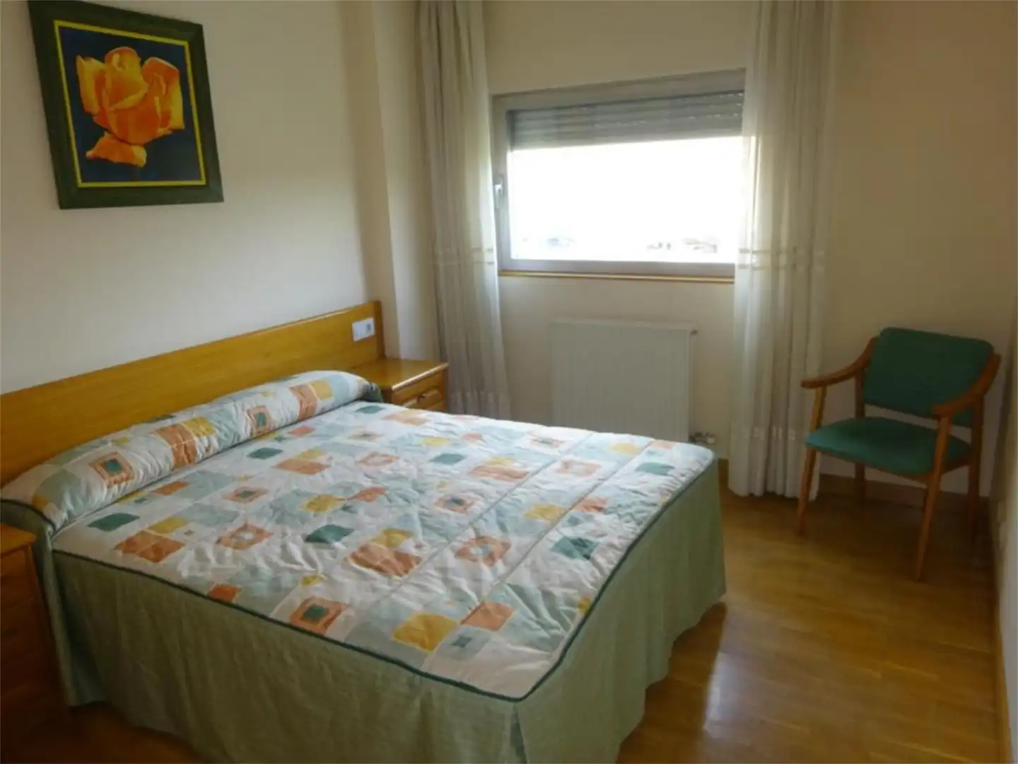 Bedroom of Flat for share in  Pamplona / Iruña  with Parquet flooring, Furnished and Balcony
