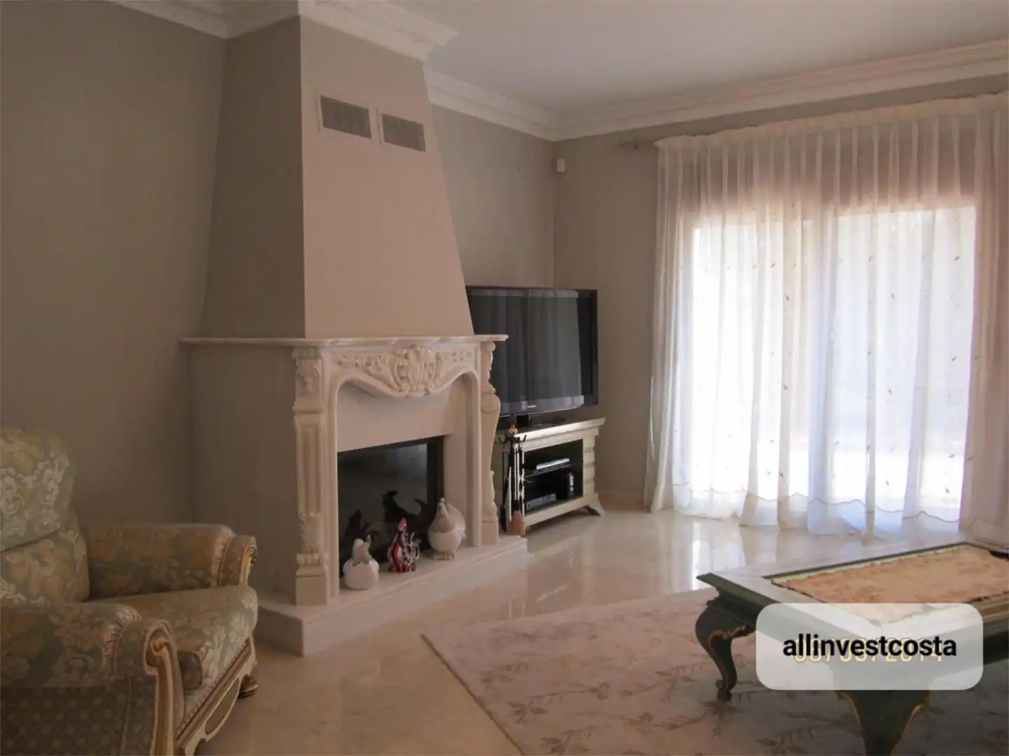 Wohnzimmer von Country house zum Verkauf in Moraira mit Klimaanlage, Heizung und Privatgarten