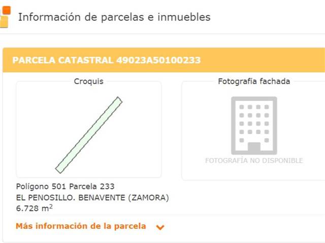 Terreno en Venta en Camino Las Callejas en Benavente