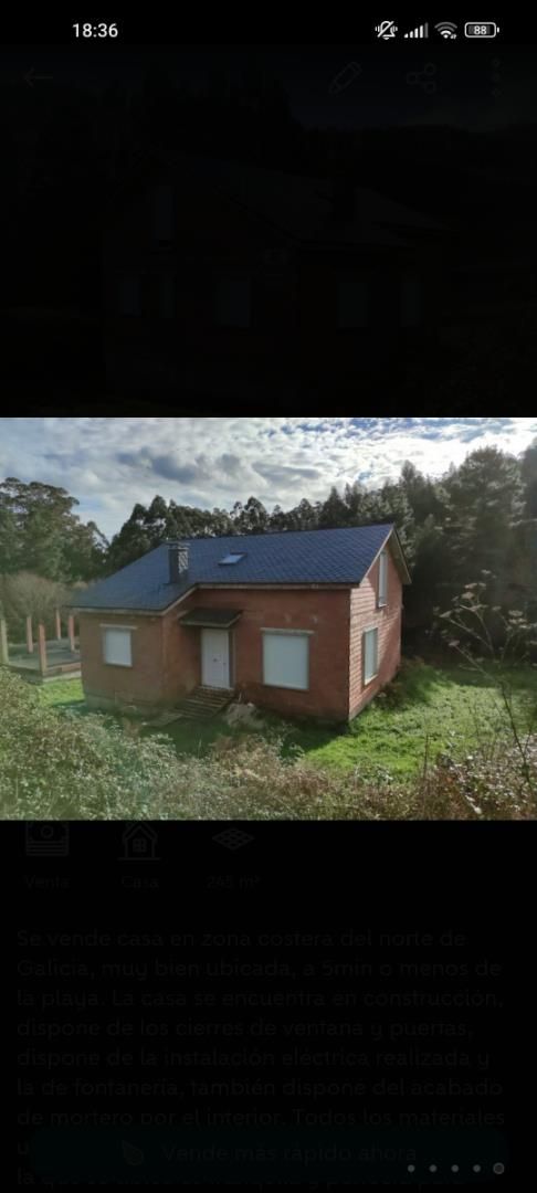 Vista exterior de Casa o xalet en venda en O Vicedo  amb Jardí privat, Terrassa i Traster