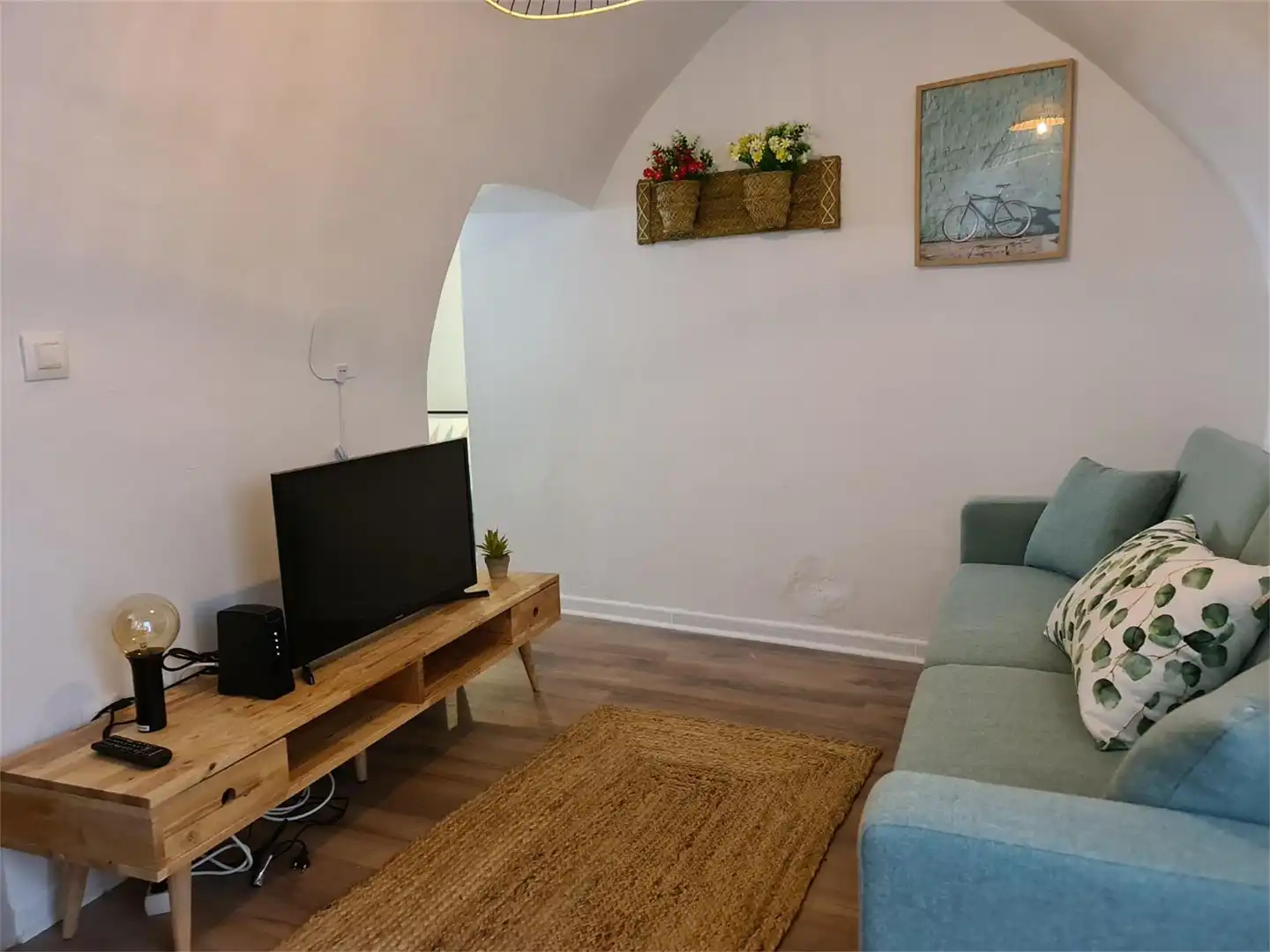 Sala de estar de Piso de alquiler en Mojácar con Aire acondicionado, Calefacción y Parquet