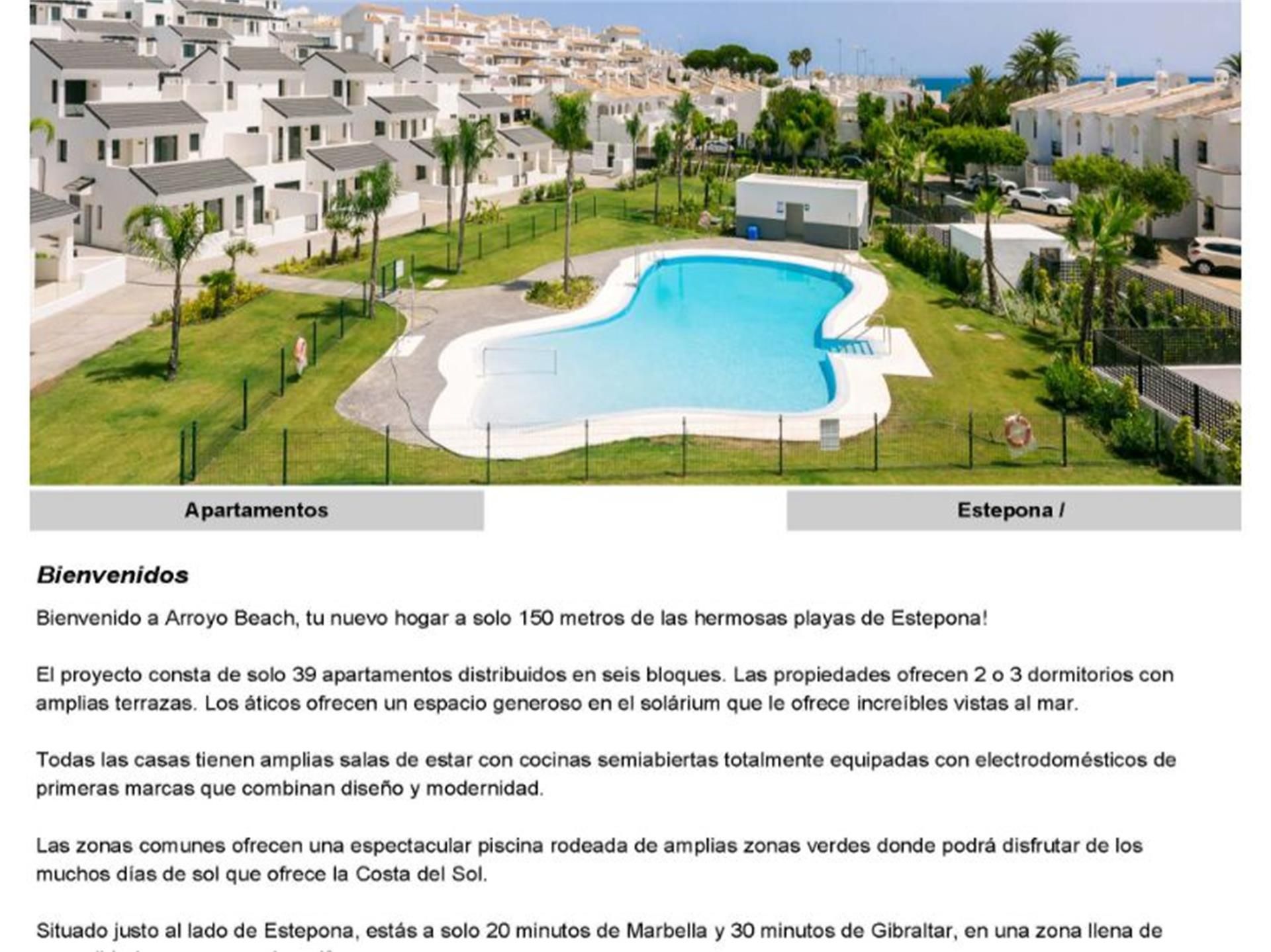 Swimming pool of Apartment for sale in Estepona  with Air Conditioner, Terrace and Swimming Pool