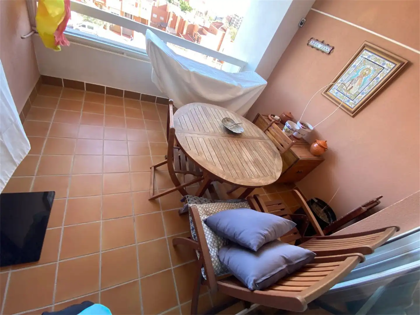 Wohnung zum Verkauf in Calle Bosnia, 8, Los Molinos - Villa Blanca Terrasse von Wohnung zum Verkauf in Almería mit Klimaanlage, Privatgarten und Terrasse