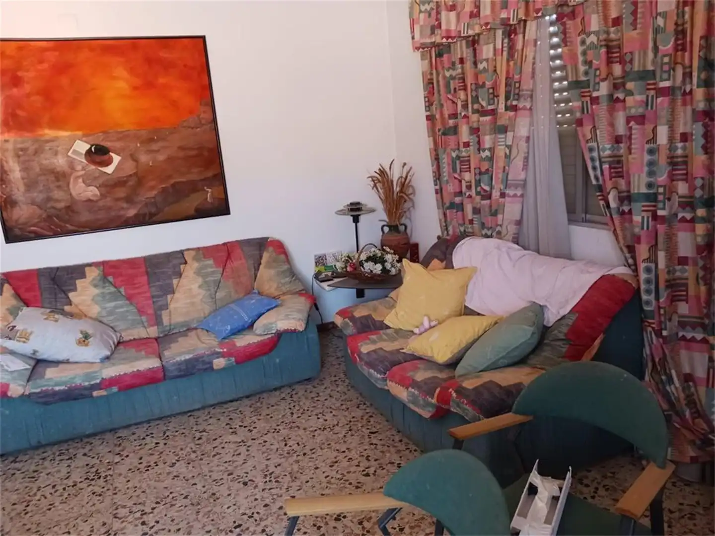 Living room of Flat for sale in Montaverner  with Heating, Furnished and Balcony