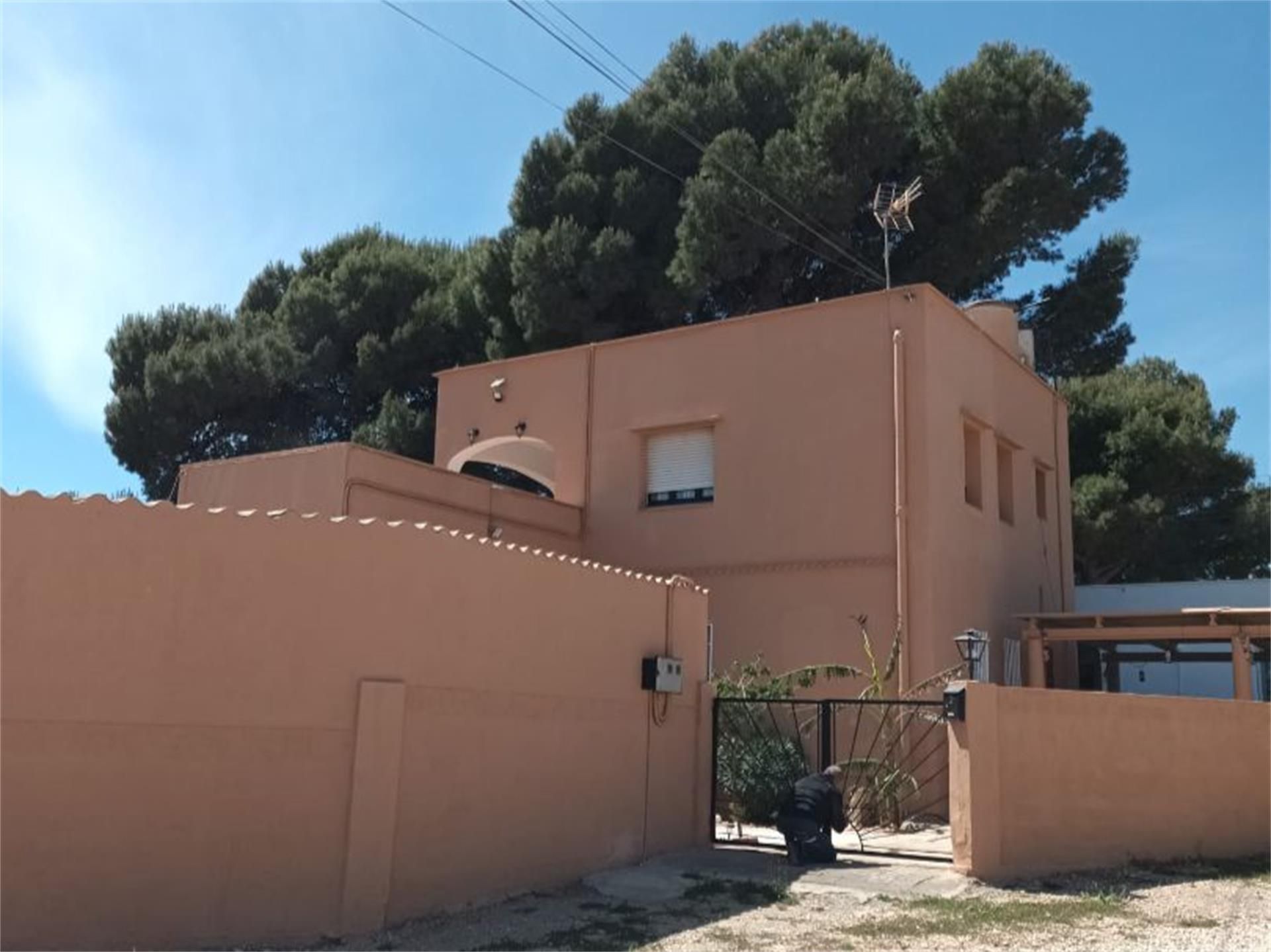 Vista exterior de Casa o xalet en venda en Alcanar amb Jardí privat, Terrassa i Moblat
