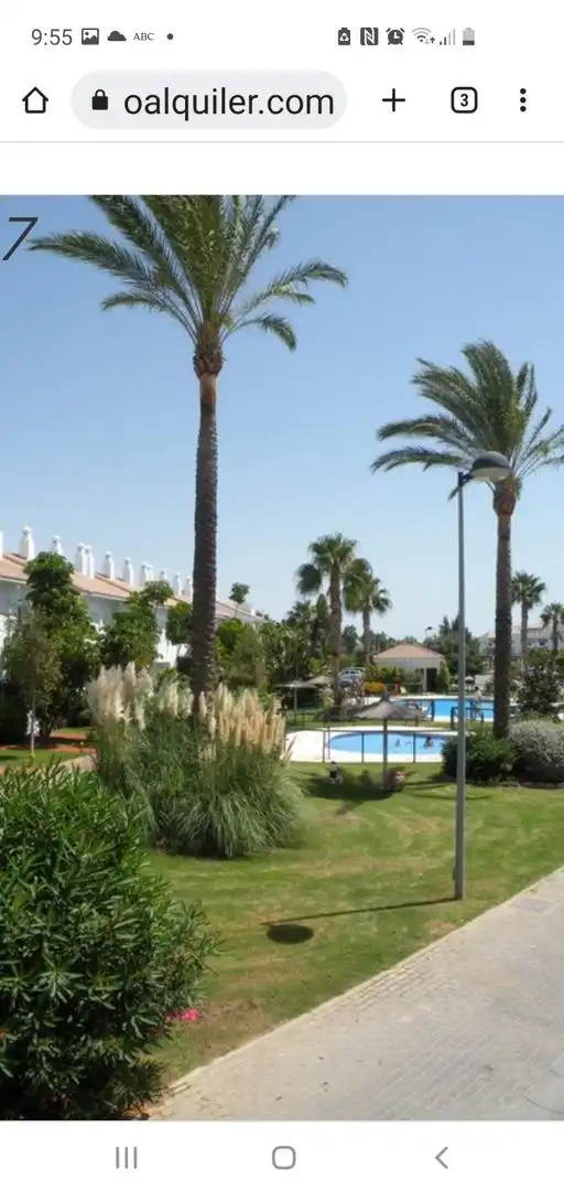 Jardín de Apartamento de alquiler en Rota con Aire acondicionado, Calefacción y Jardín privado
