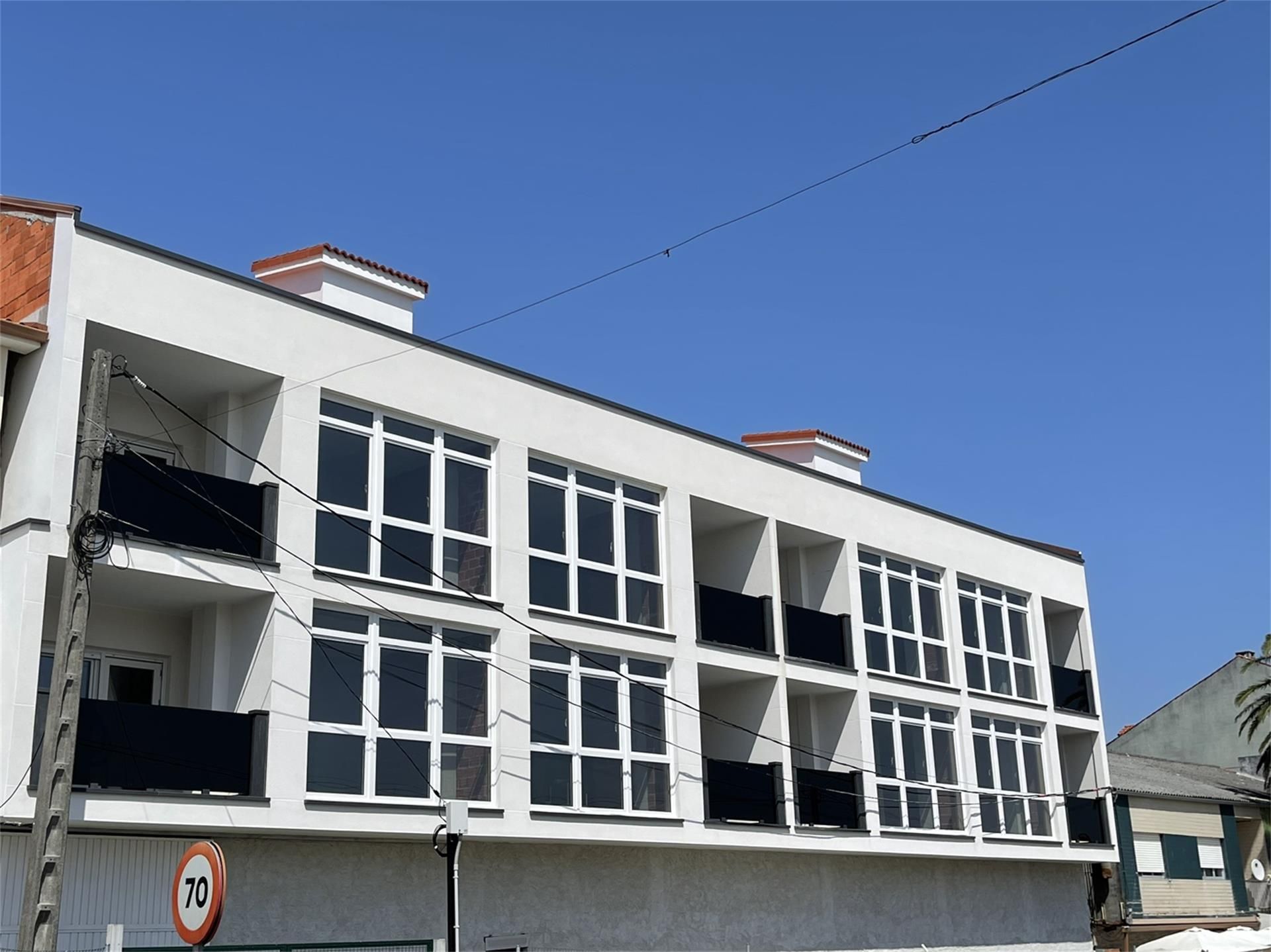 Exterior view of Flat for sale in Fisterra  with Private garden, Storage room and Community parking
