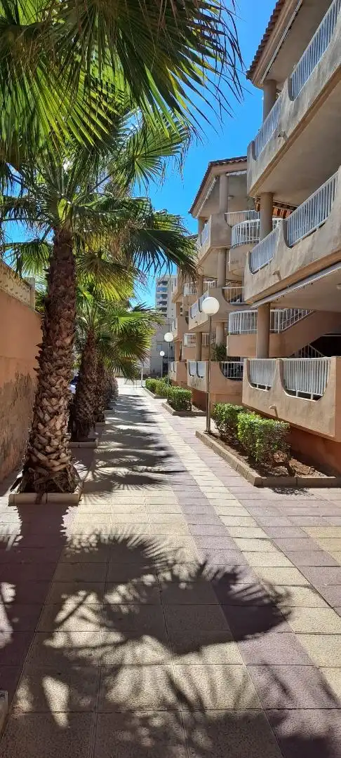 Wohnungen zur Miete in Gran Vía de la Manga, 12, La Manga del Mar Menor Außenansicht von Wohnungen zur Miete in La Manga del Mar Menor mit Terrasse