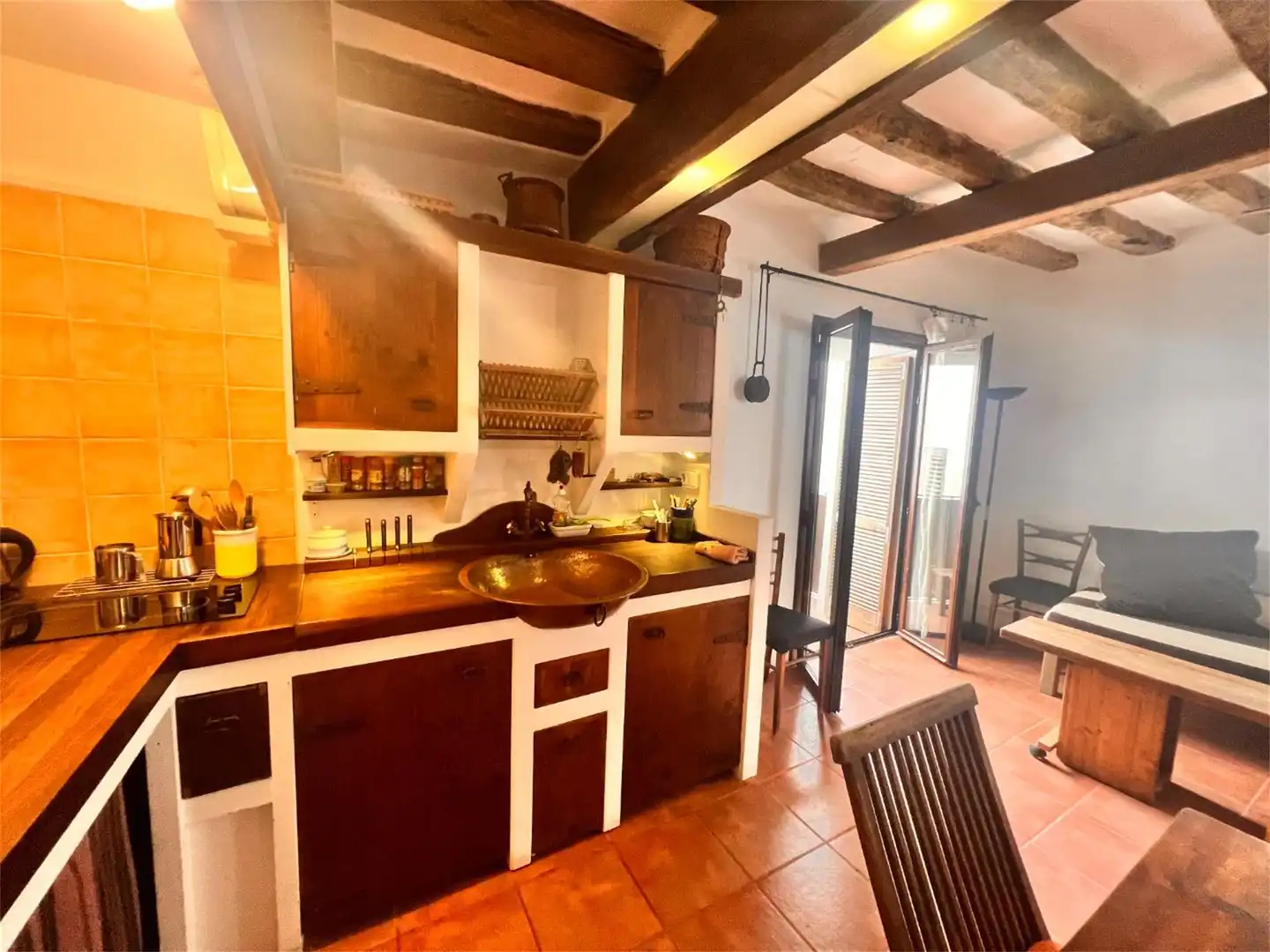 Küche von Wohnung zum Verkauf in Eivissa mit Terrasse, Abstellraum und Möbliert