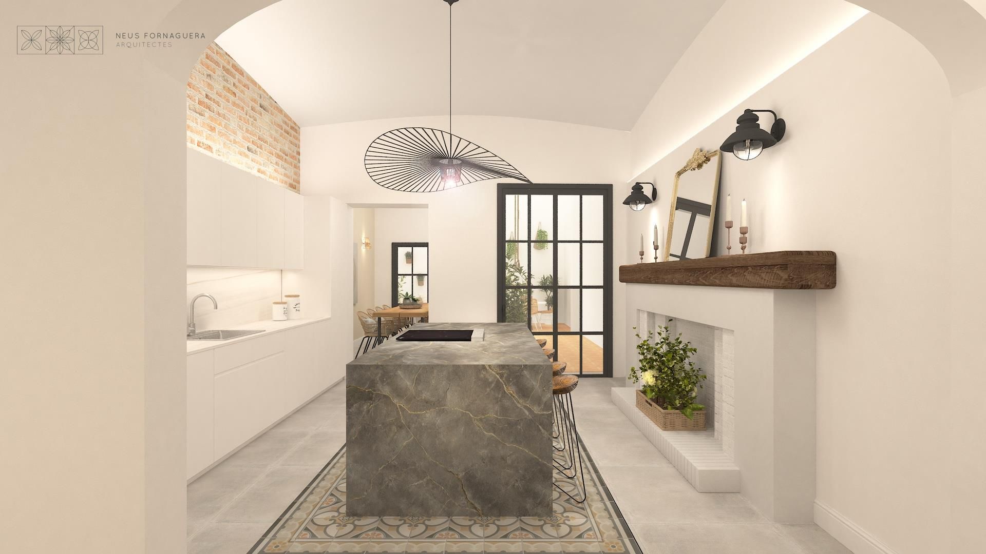 Kitchen of Duplex to share in Arenys de Mar  with Air Conditioner, Heating and Parquet flooring